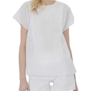 LOYAL HANA Tara Eyelet Panel Maternity Nursing Blouse Size M.